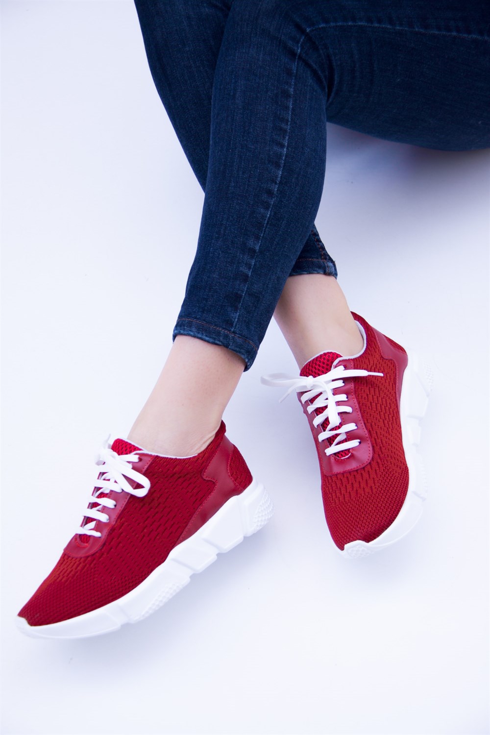 Fox Shoes Kırmızı Kadın Sneakers D350004406