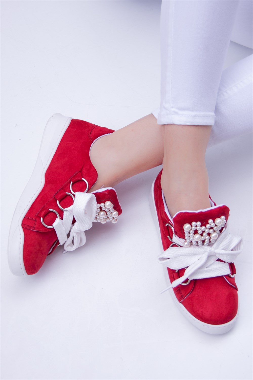 Fox Shoes Kırmızı Kadın Sneakers D615760502