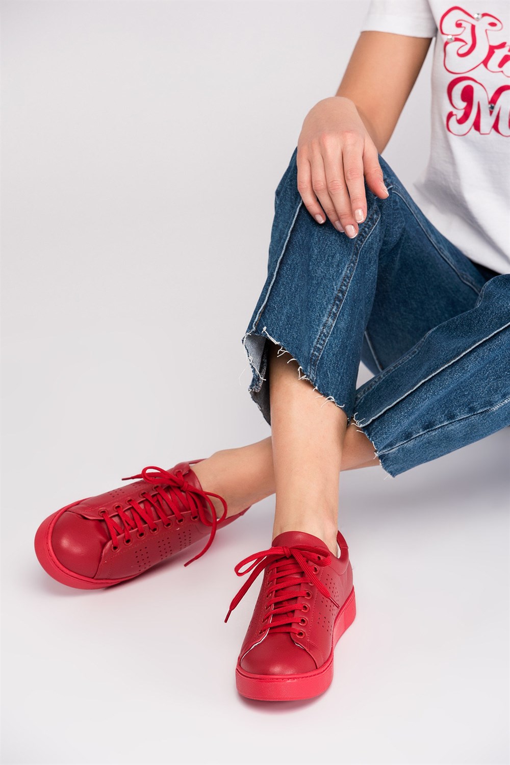 Fox Shoes Kırmızı Kadın Sneakers D820104809