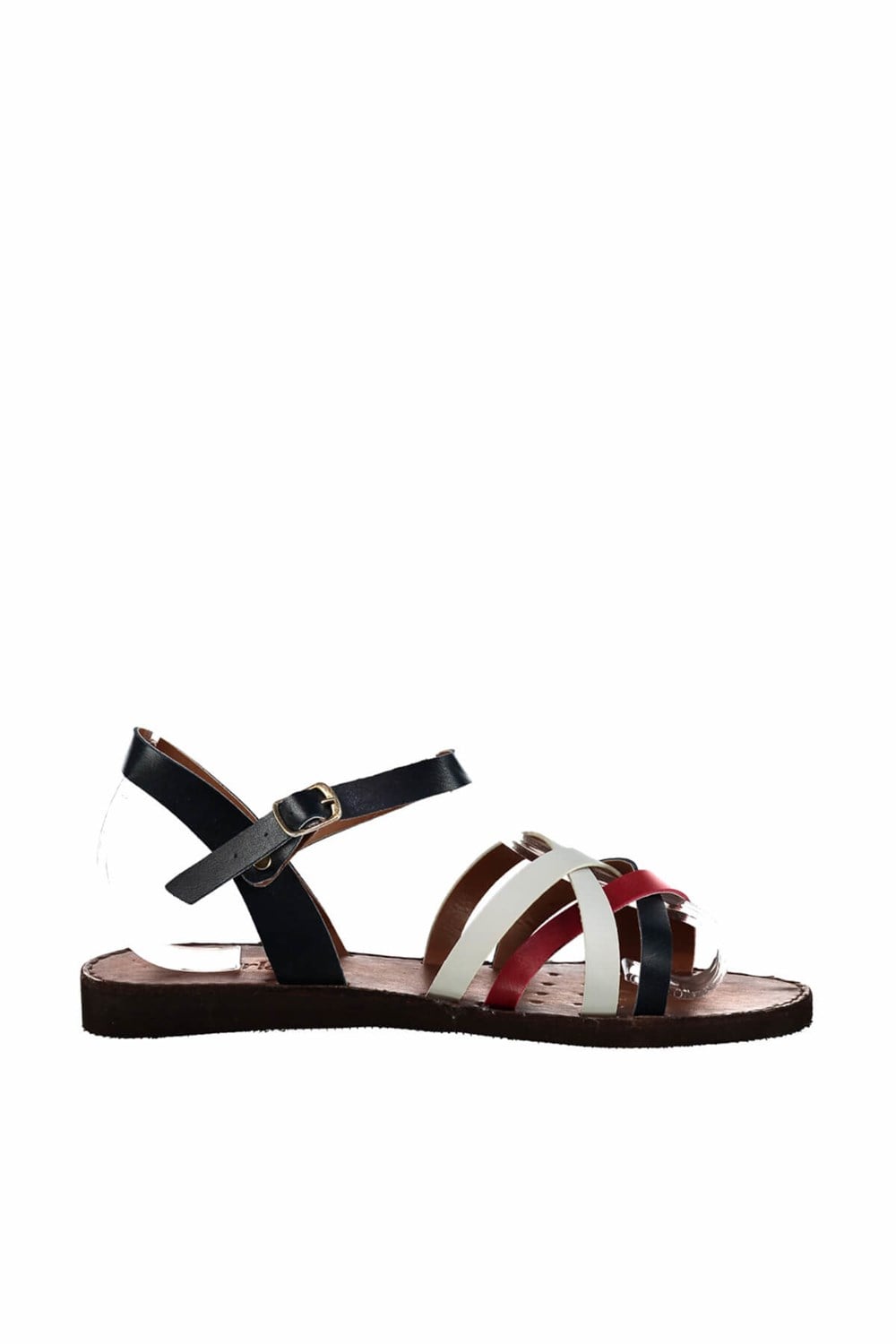 Fox Shoes Kırmızı/Beyaz/Lacivert Kadın Sandalet B713690709