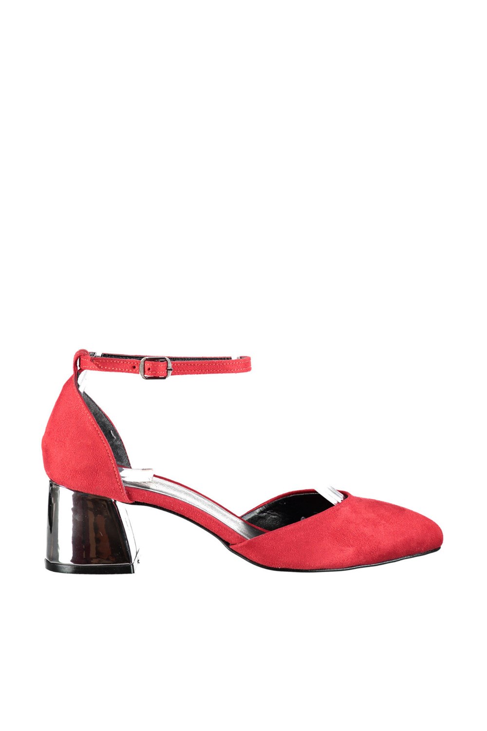 Fox Shoes Kırmızı/Platin Kadın Topuklu Ayakkabı D654074902