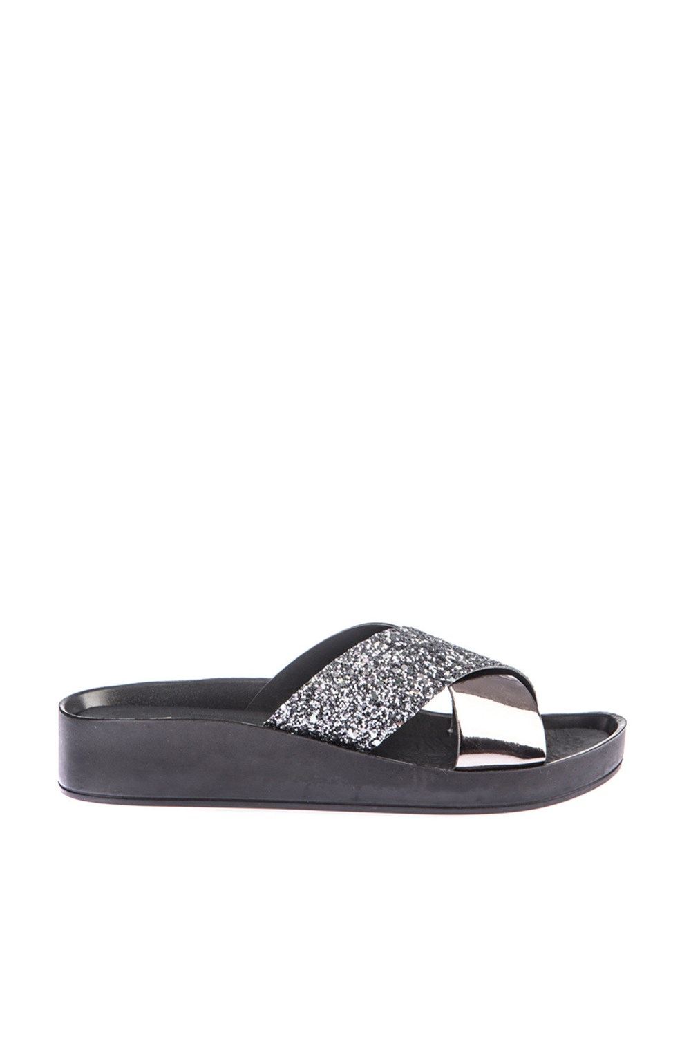 Fox Shoes Platin Camsim Kadın Terlik D777842234