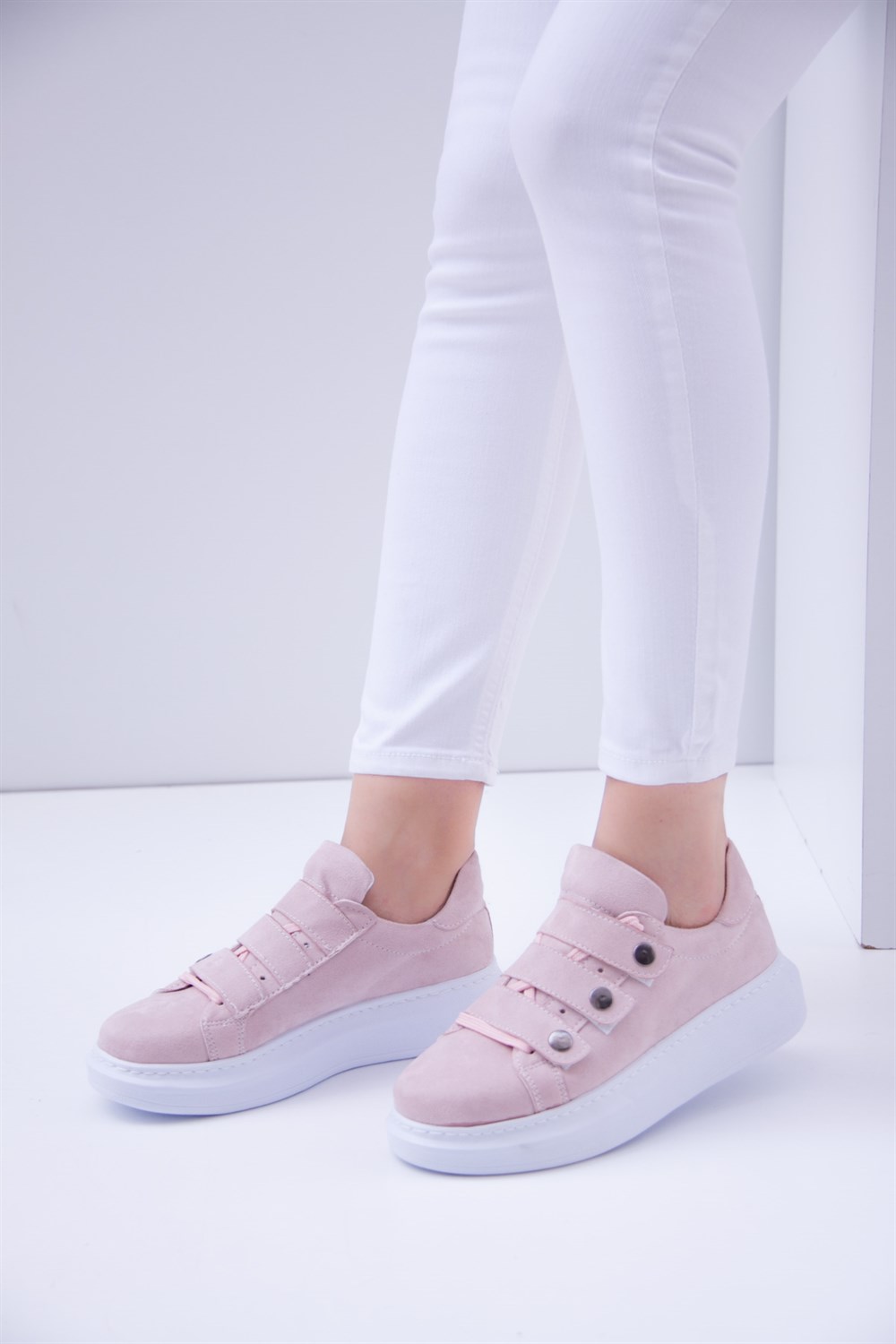 Fox Shoes Pudra Kadın Sneakers D615677002