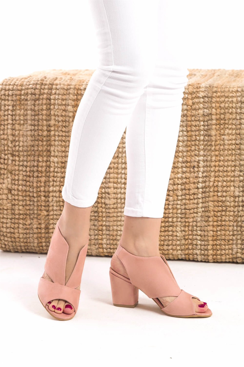 Fox Shoes Pudra Kadın Topuklu Ayakkabı D940000102