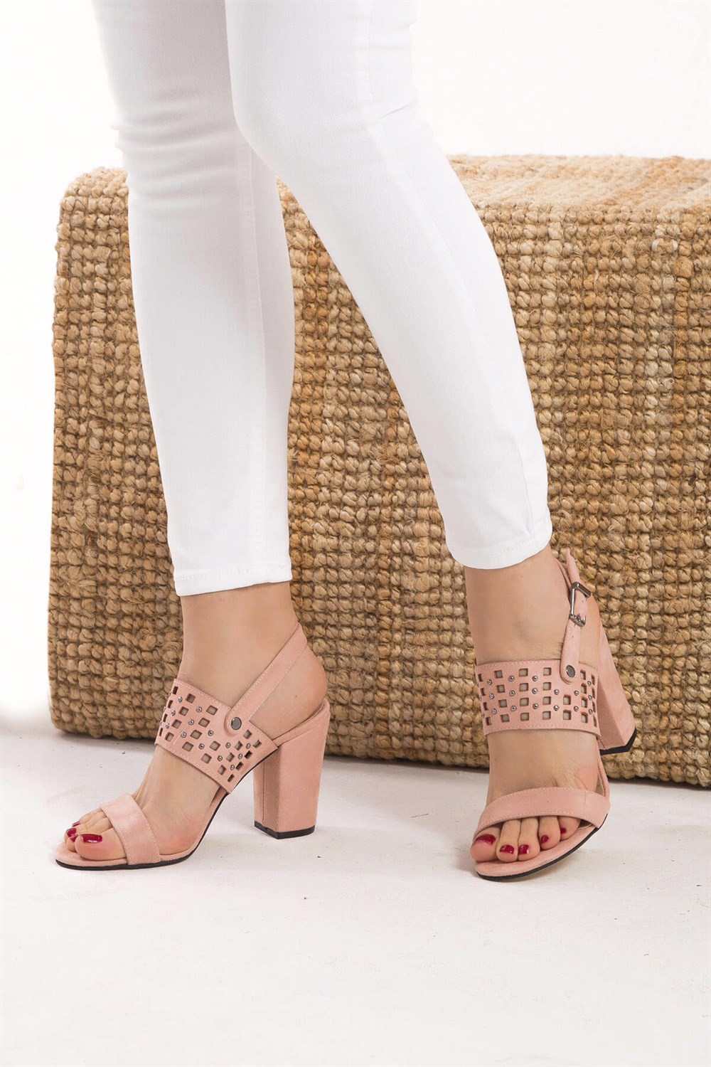 Fox Shoes Pudra Kadın Topuklu Ayakkabı D572283102