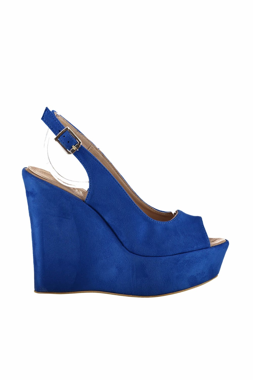 Fox Shoes Saks Mavi Kadın Dolgu Topuklu Ayakkabı D459808002