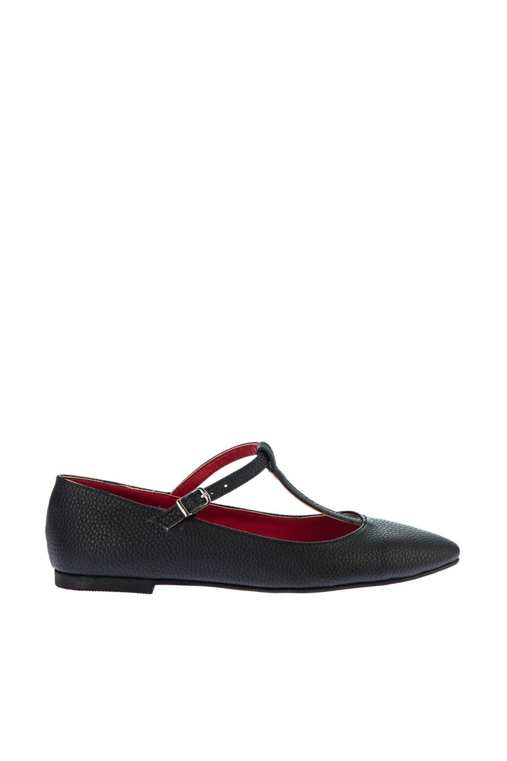 Fox Shoes Siyah Kadın Babet D430785009