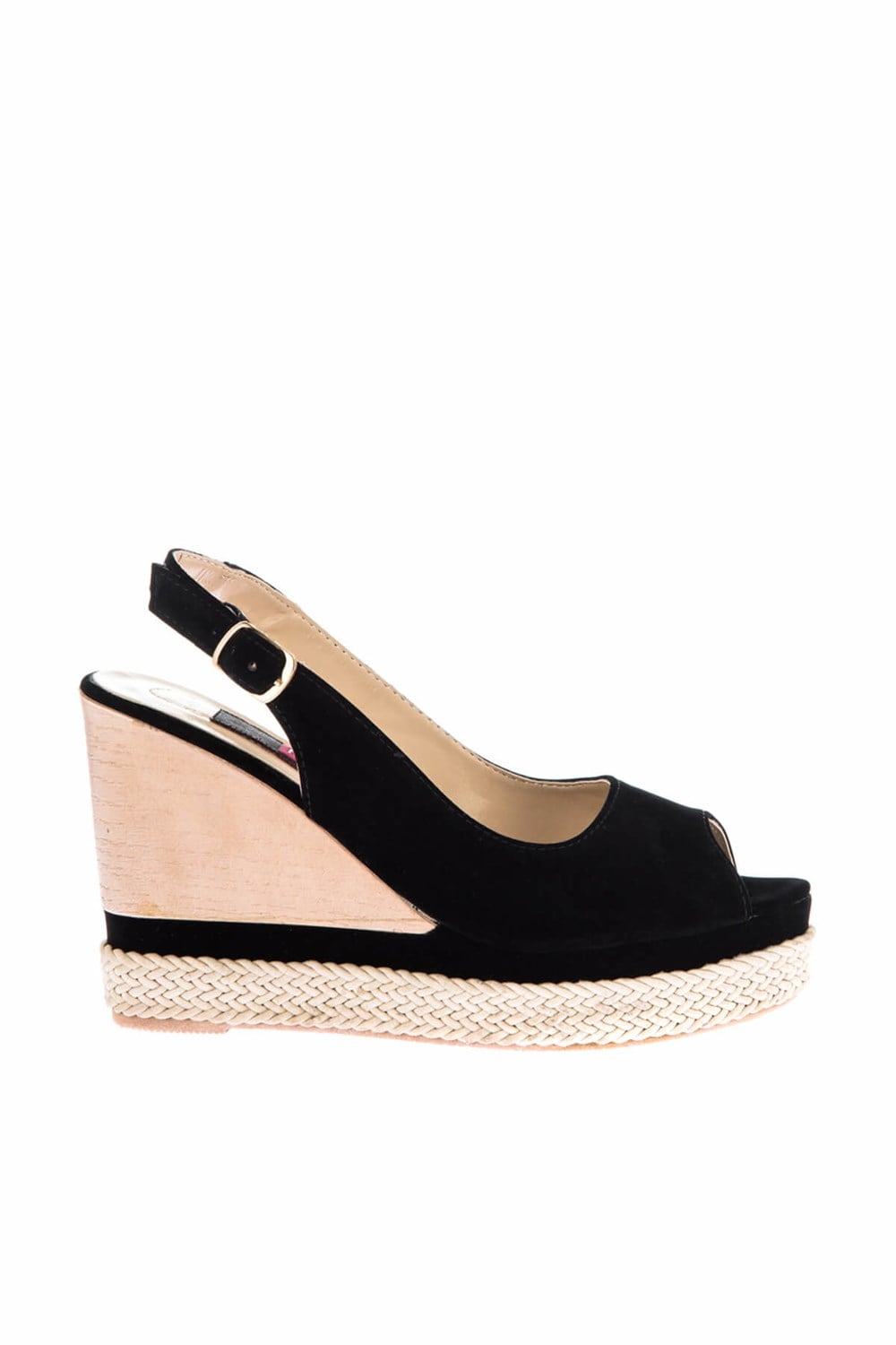 Fox Shoes Siyah Kadın Dolgu Topuklu Ayakkabı D588150102