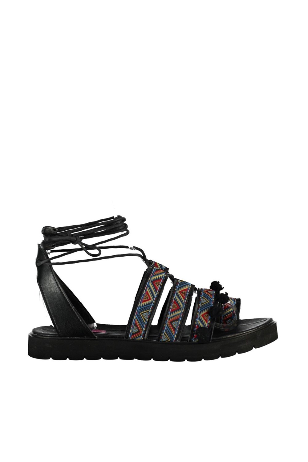 Fox Shoes Siyah Kadın Sandalet 9764050409