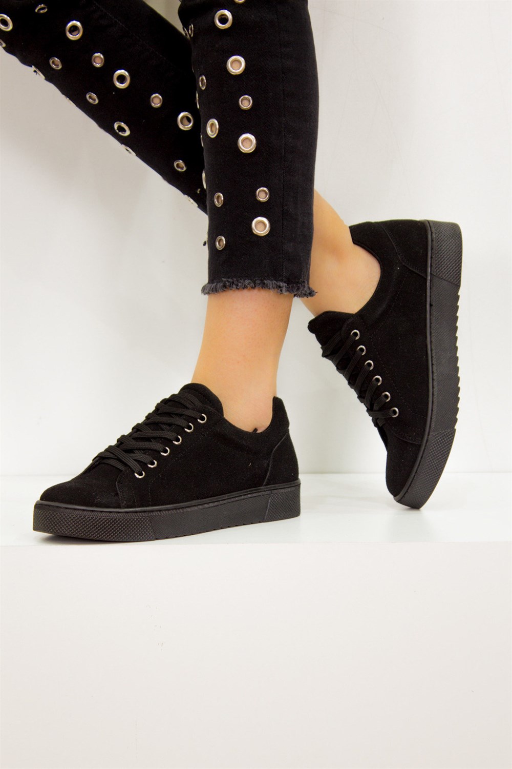 Fox Shoes Siyah Kadın Sneakers D602039002