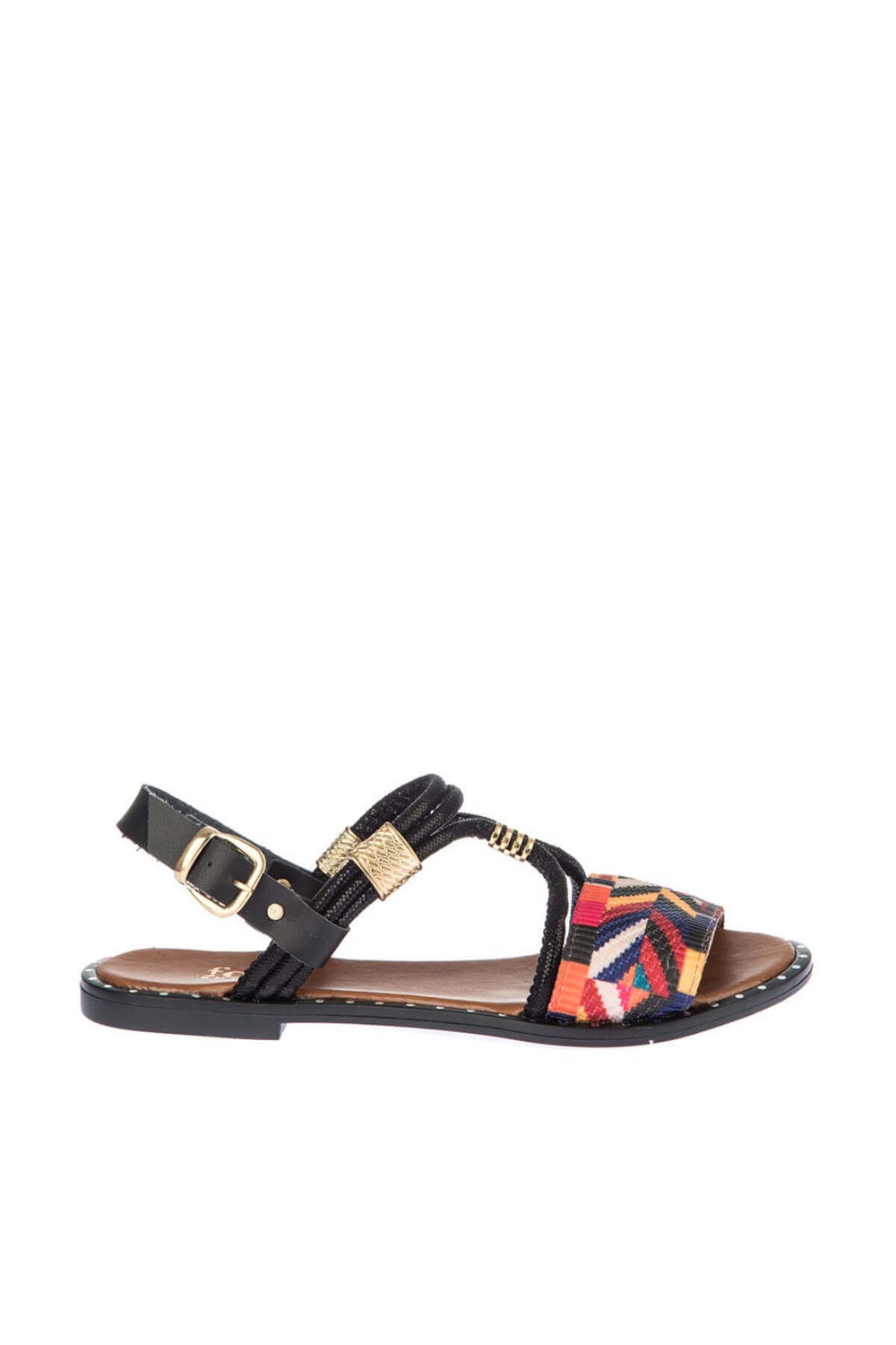 Fox Shoes Siyah Suni Deri Kadın Sandalet D941684109