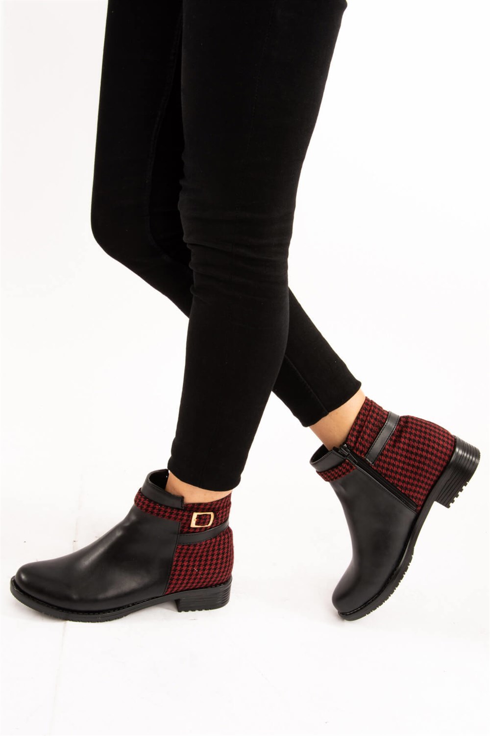 Siyah/Bordo Kadın Bot E726350009