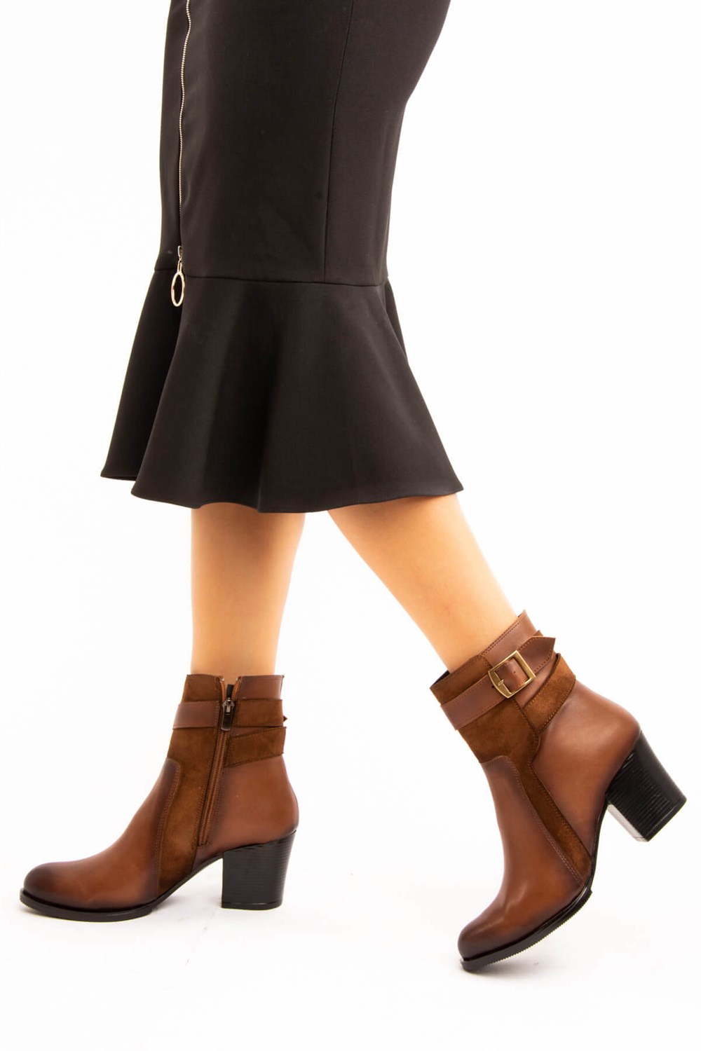 Fox Shoes Taba Suni Deri Kadın Bot E713052509