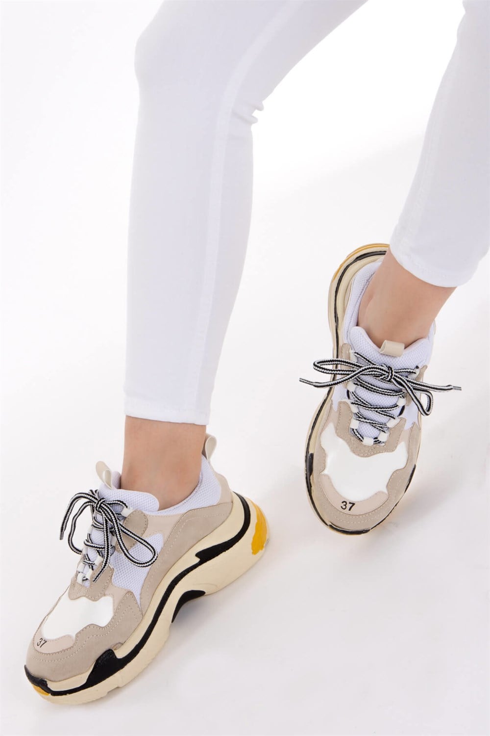 Fox Shoes Ten/Beyaz Kadın Sneakers D592410104