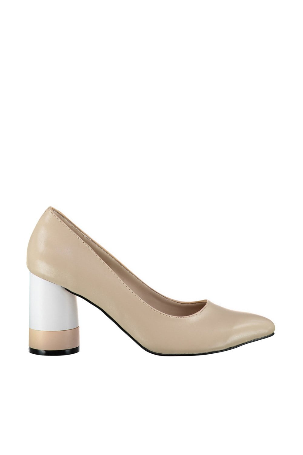 Fox Shoes Ten/Beyaz Kadın Topuklu Ayakkabı D518341009