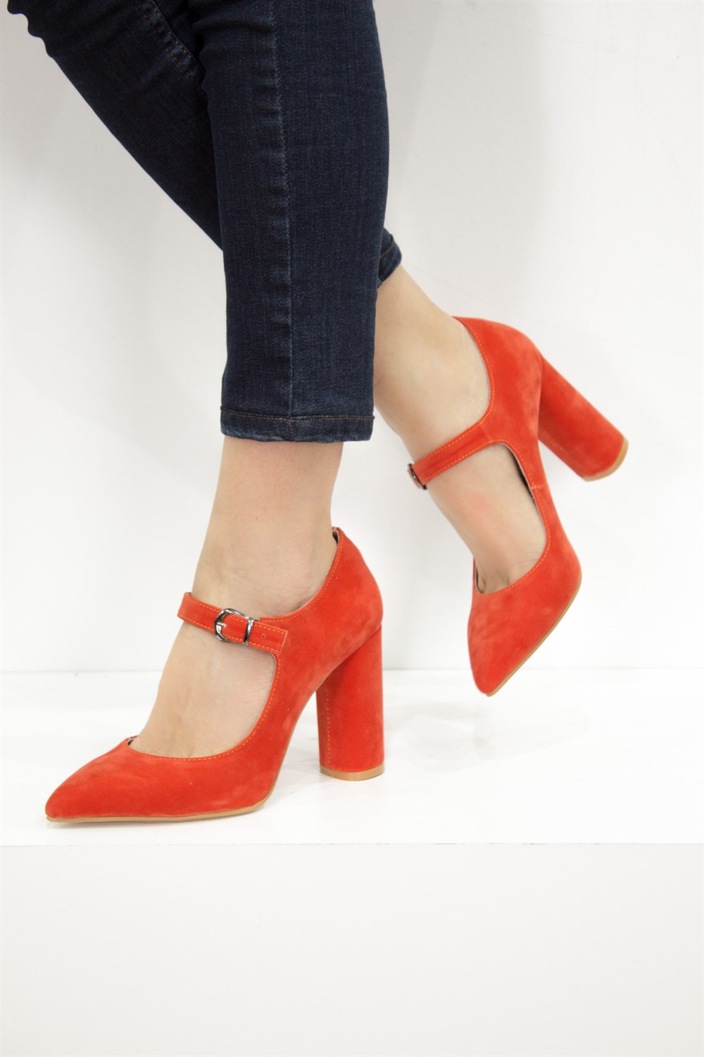 Fox Shoes Turuncu Kadın Topuklu Ayakkabı D922644002