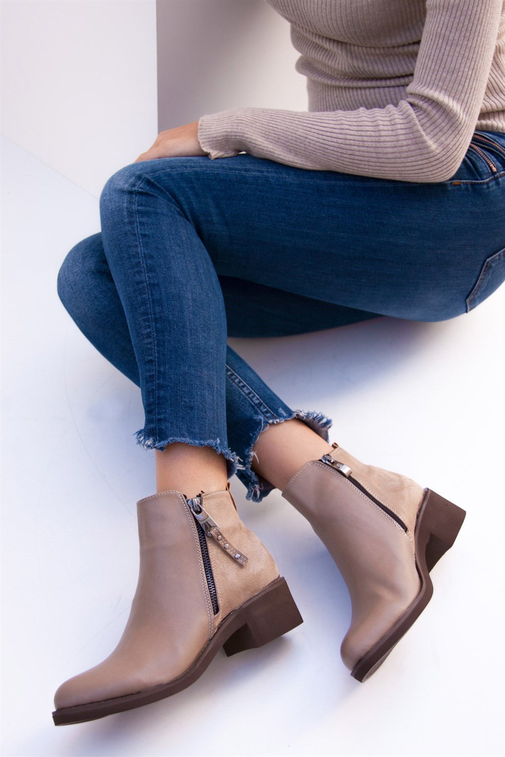 Fox Shoes Vizon Kadın Bot C641052009