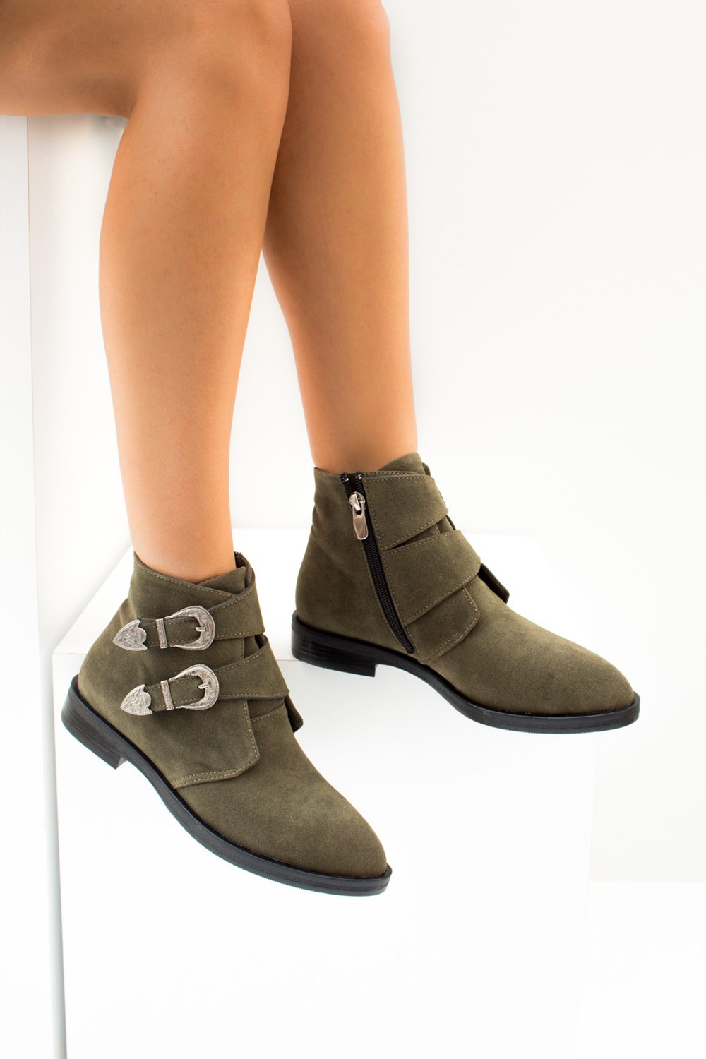 Fox Shoes Yeşil Kadın Bot C430921002