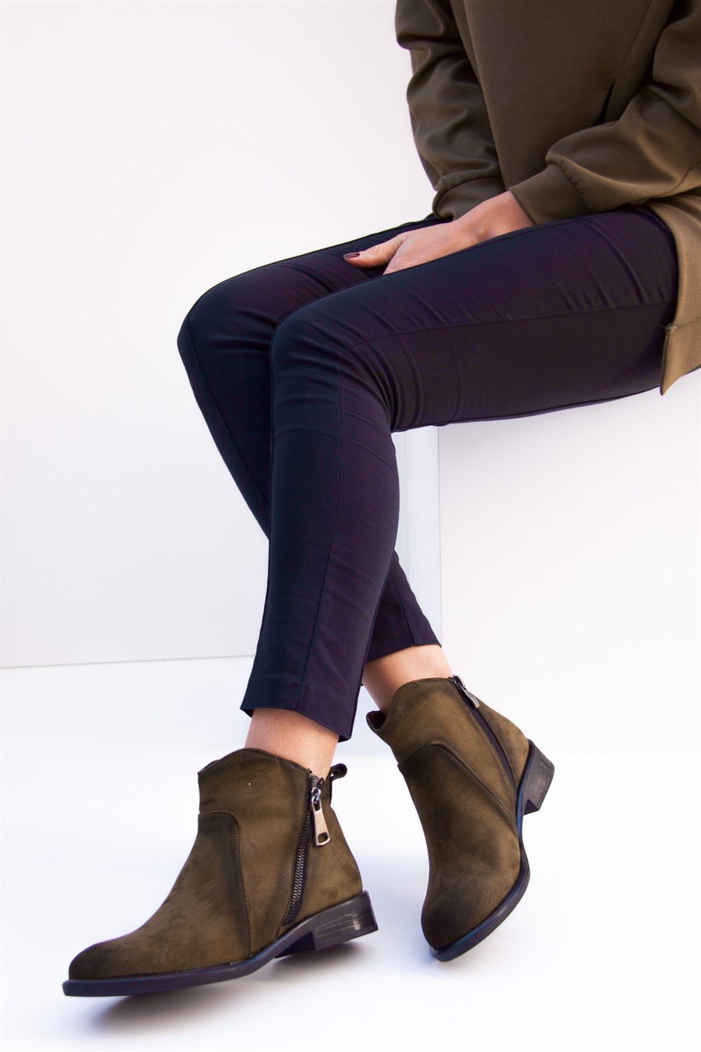 Fox Shoes Yeşil Kadın Bot C518202402