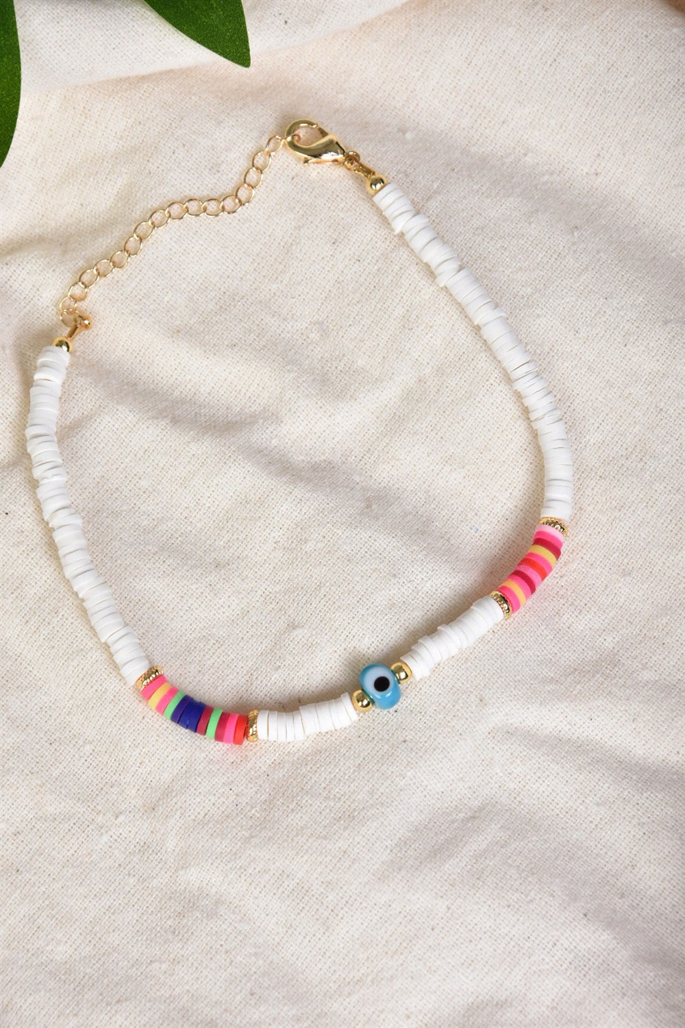 Nazar Boncuk Detaylı Akrilik Makarna Halhal KA021101