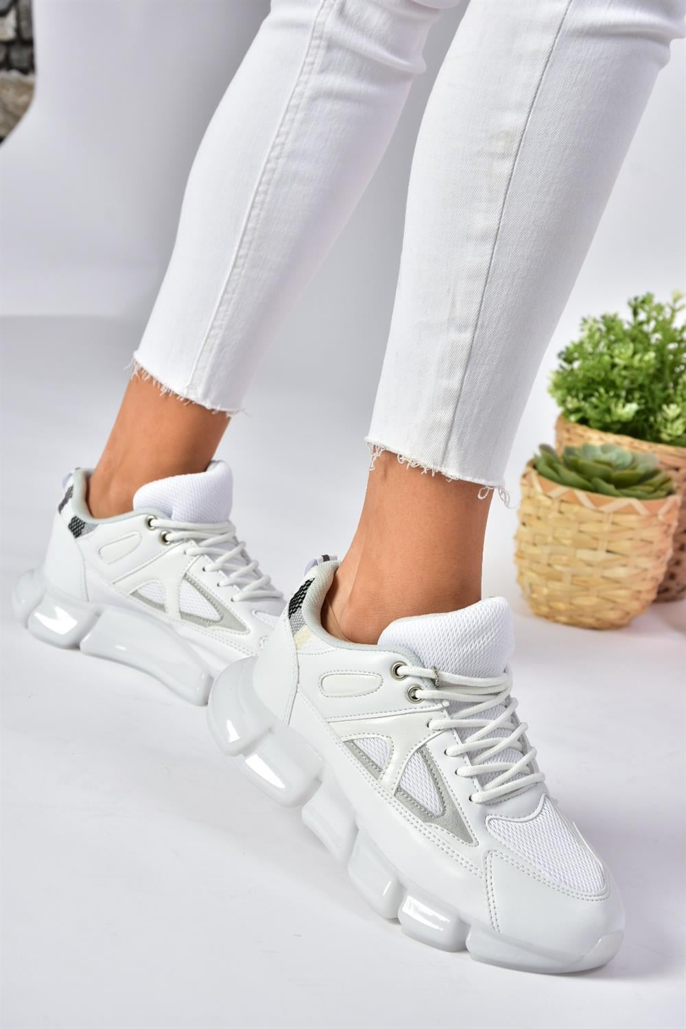 P702017909 Beyaz Günlük Kadın Spor Ayakkabı Sneakers