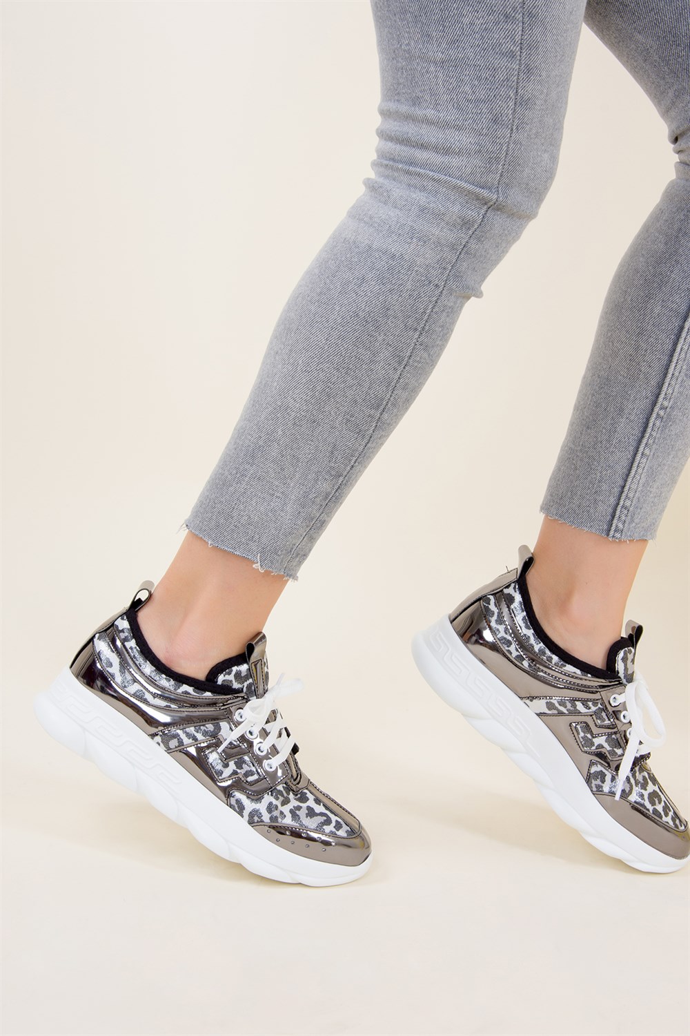 Platin/Leopar Kadın Sneakers F588201008