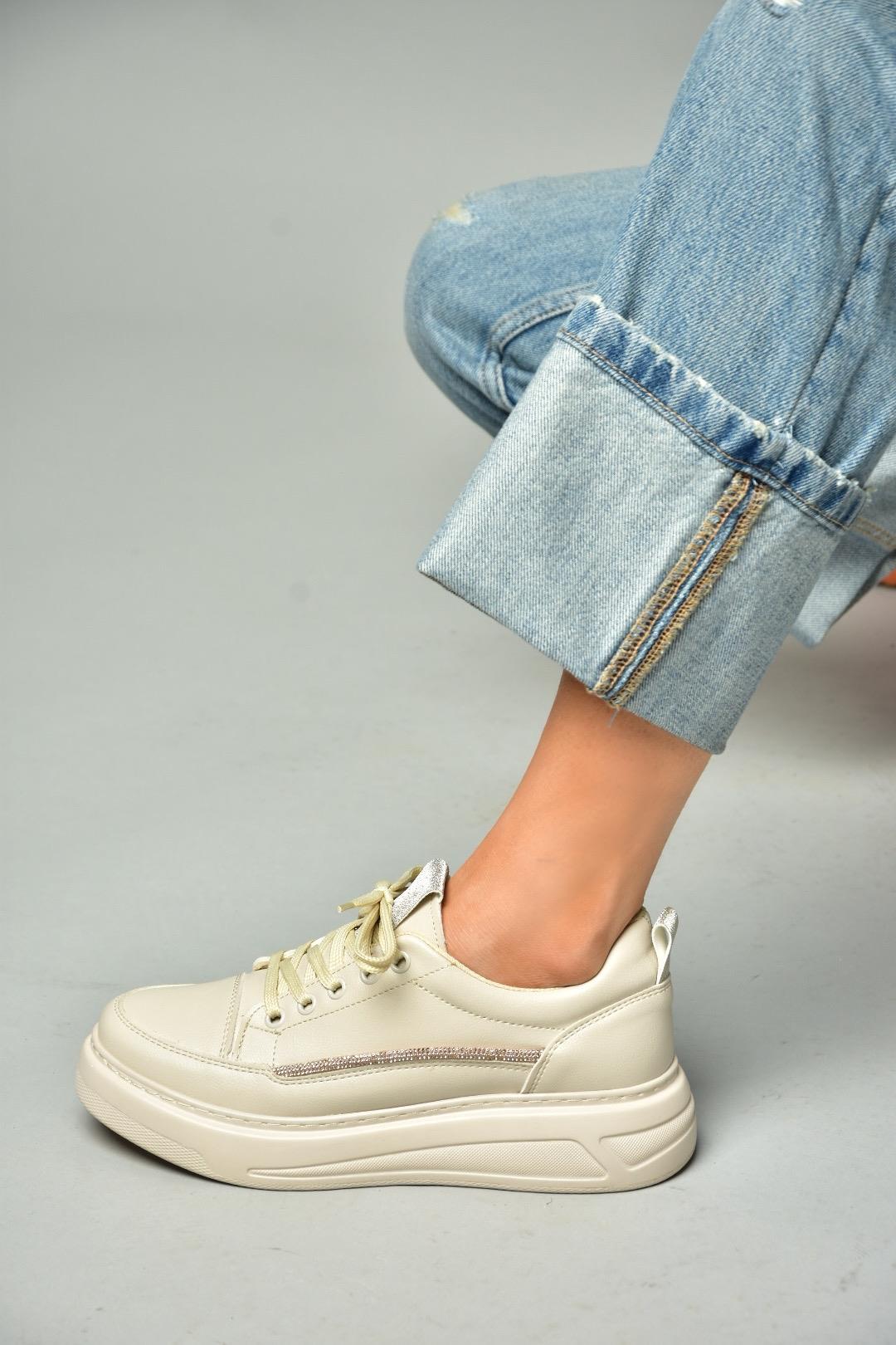 S602003409 Bej Spor Ayakkabı Sneakers
