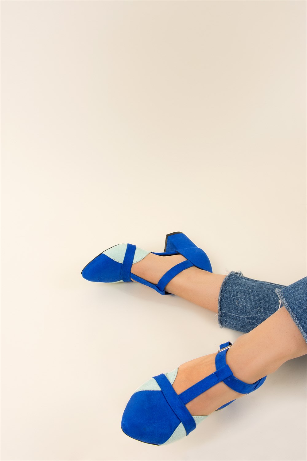 Saks Mavi/Su Yeşili Kadın Topuklu Ayakkabı F704590402