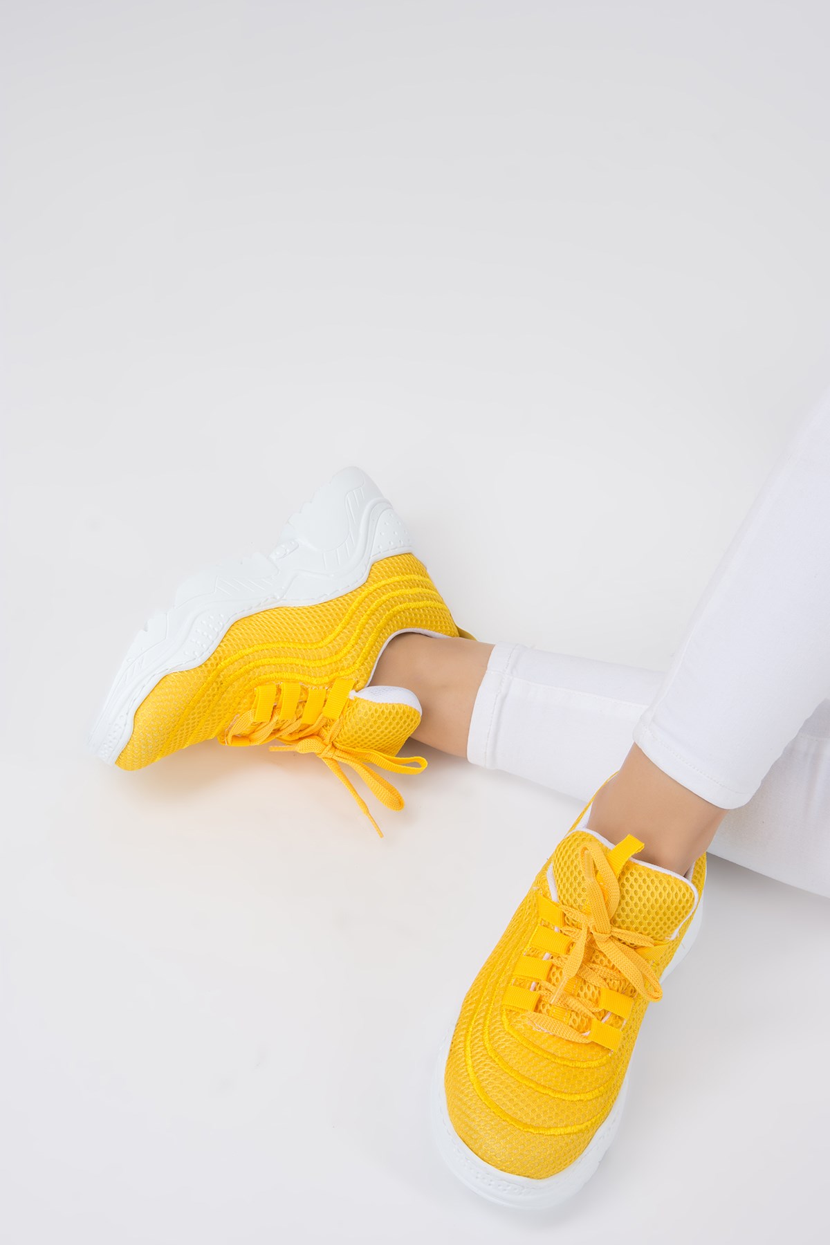 Sarı Kadın Sneakers F270489004
