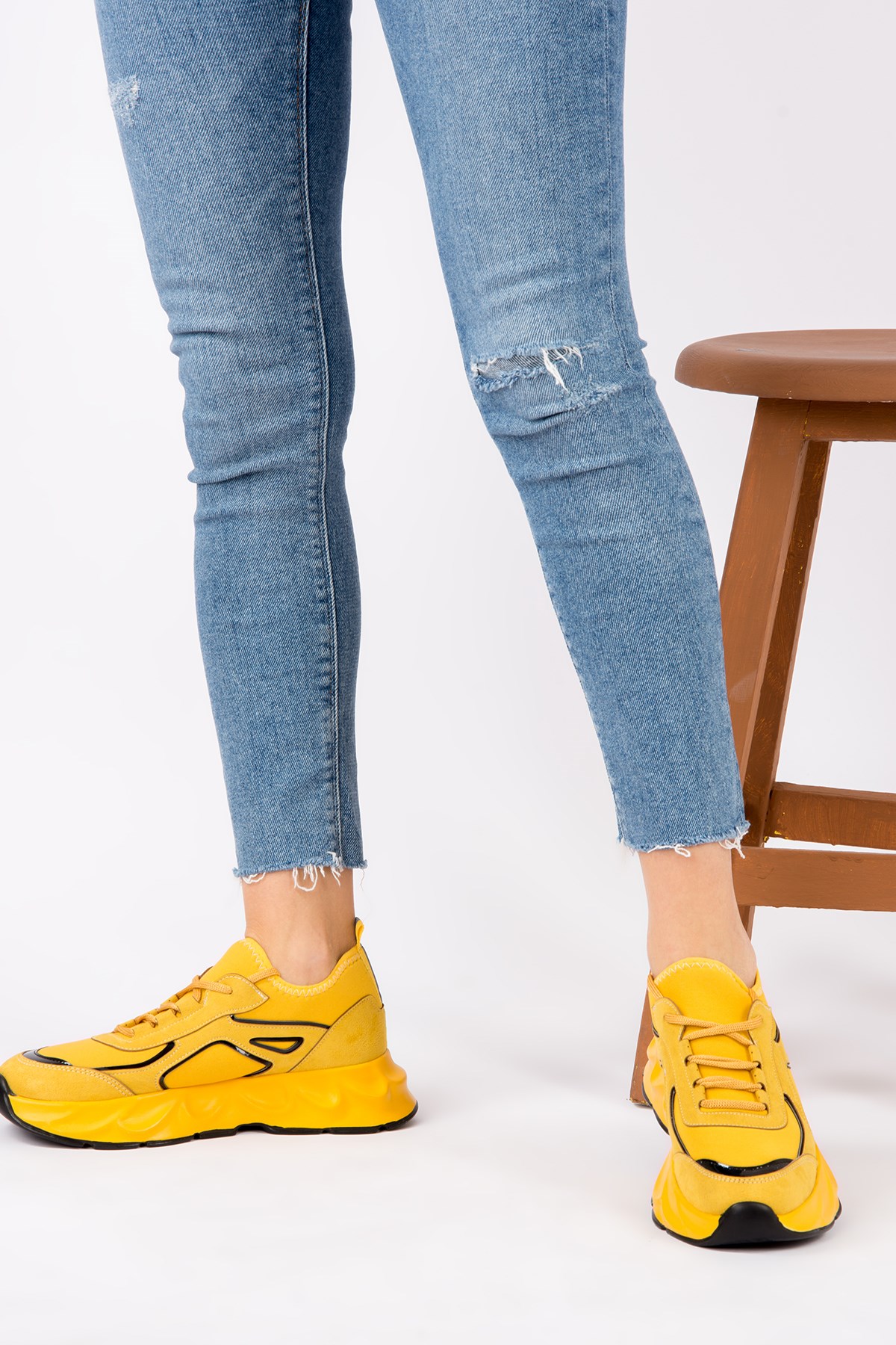 Sarı Kadın Sneakers H820035002