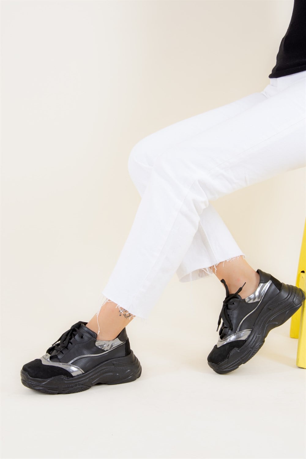 Siyah Kadın Sneakers F588700109