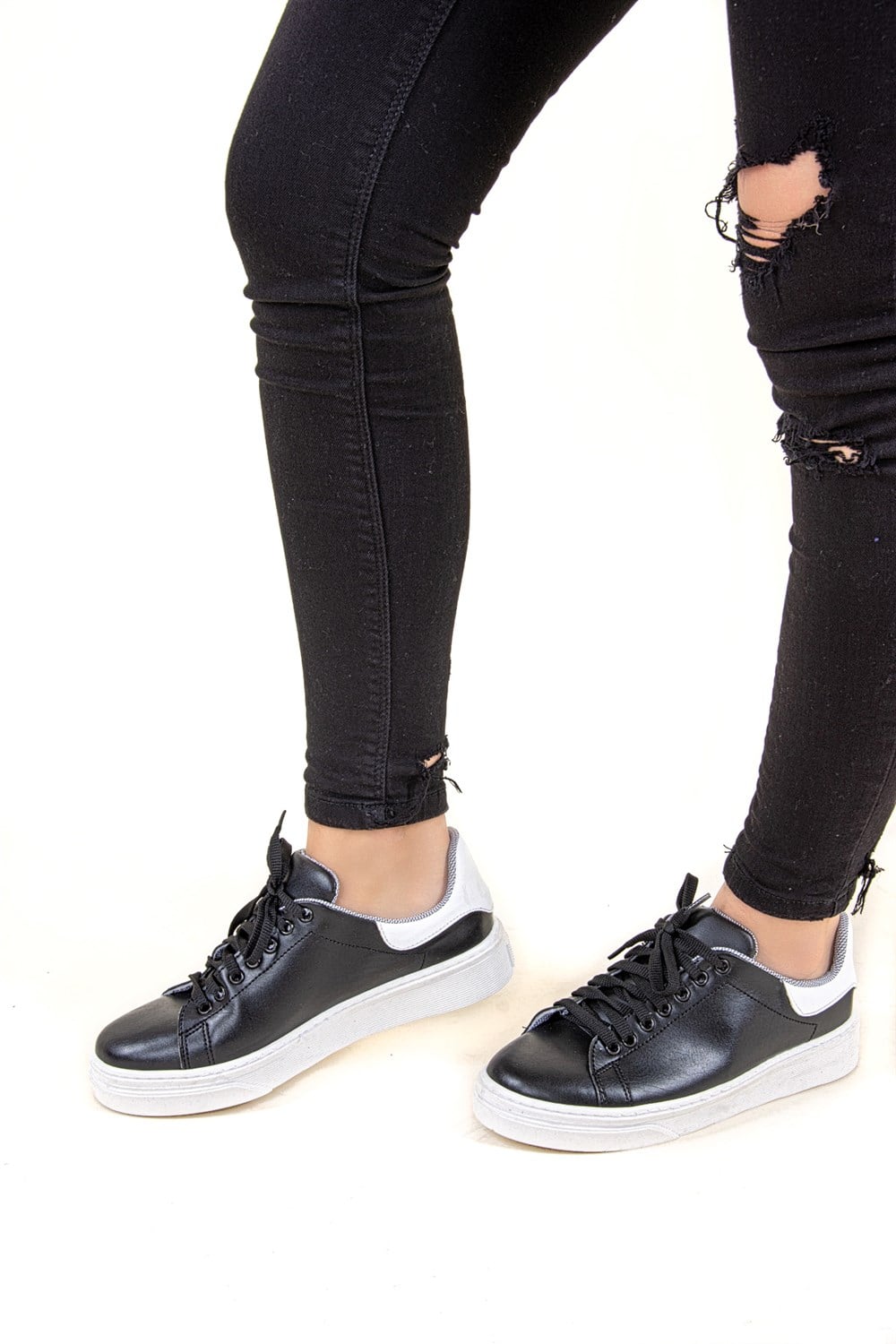 Siyah/Beyaz Kadın Sneakers F288190909