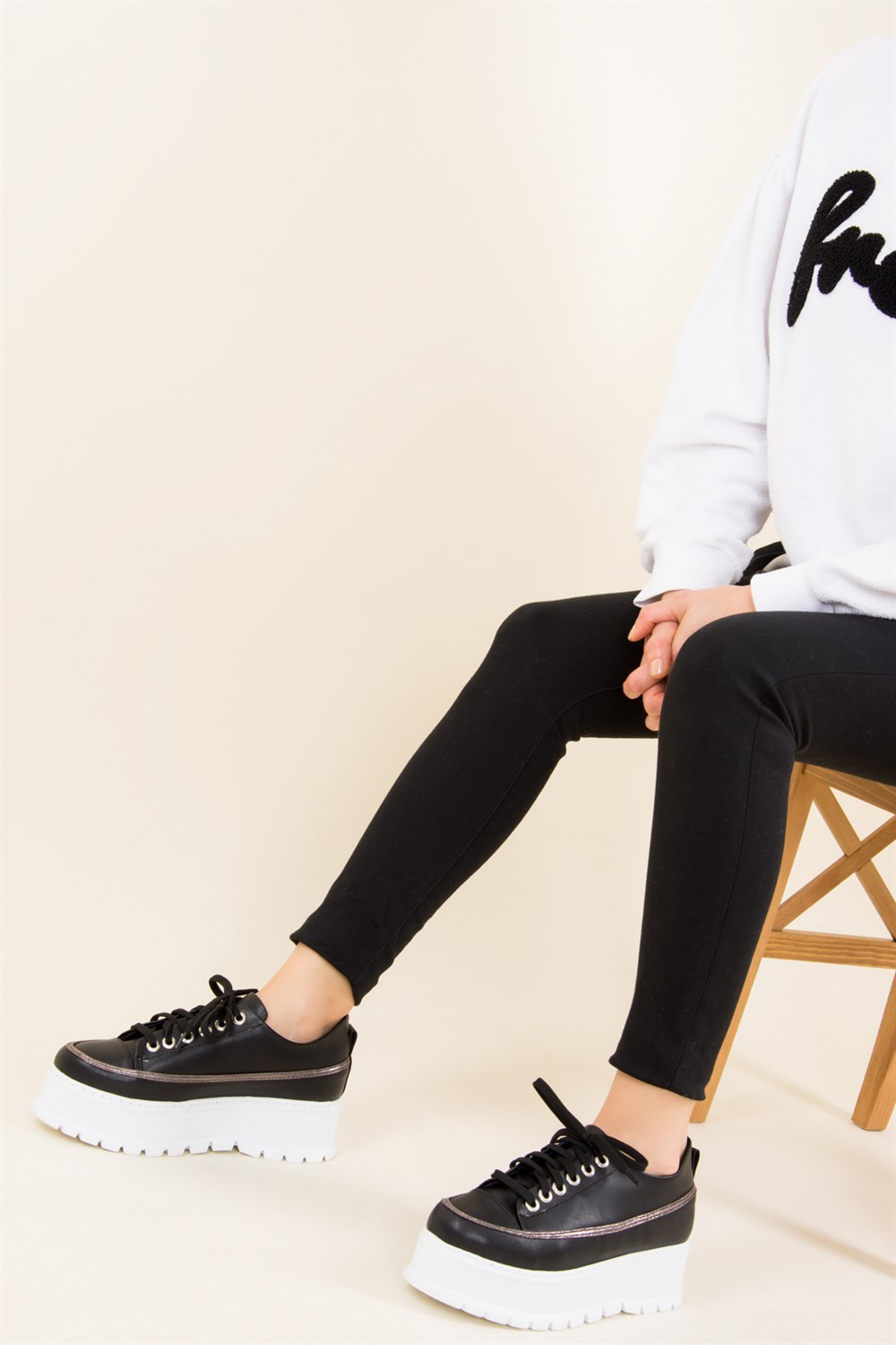Siyah/Platin Kadın Sneakers F274020109