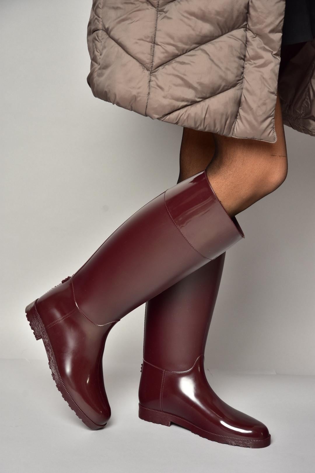 T858712109 Bordo Yağmur Çizmesi 