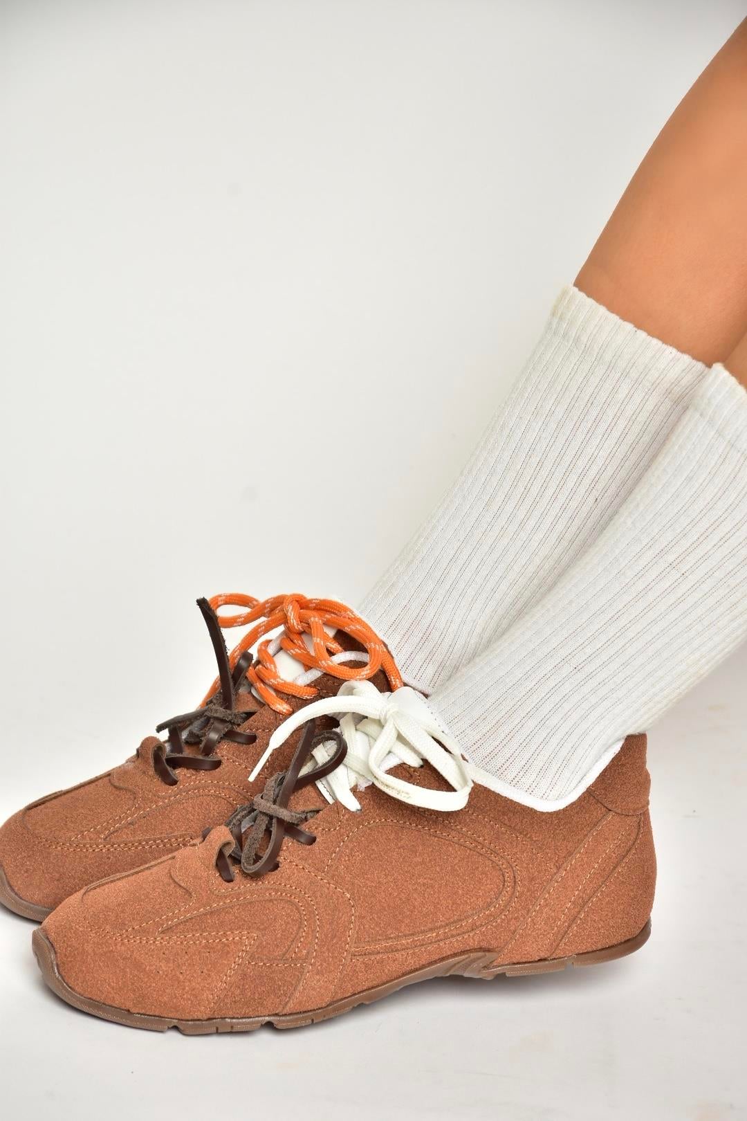 U846144002 Taba Süet Spor Ayakkabı Sneakers