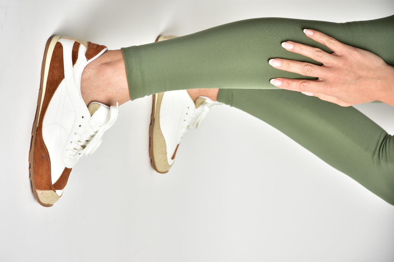 U973645209 Beyaz/Taba Spor Ayakkabı Sneakers