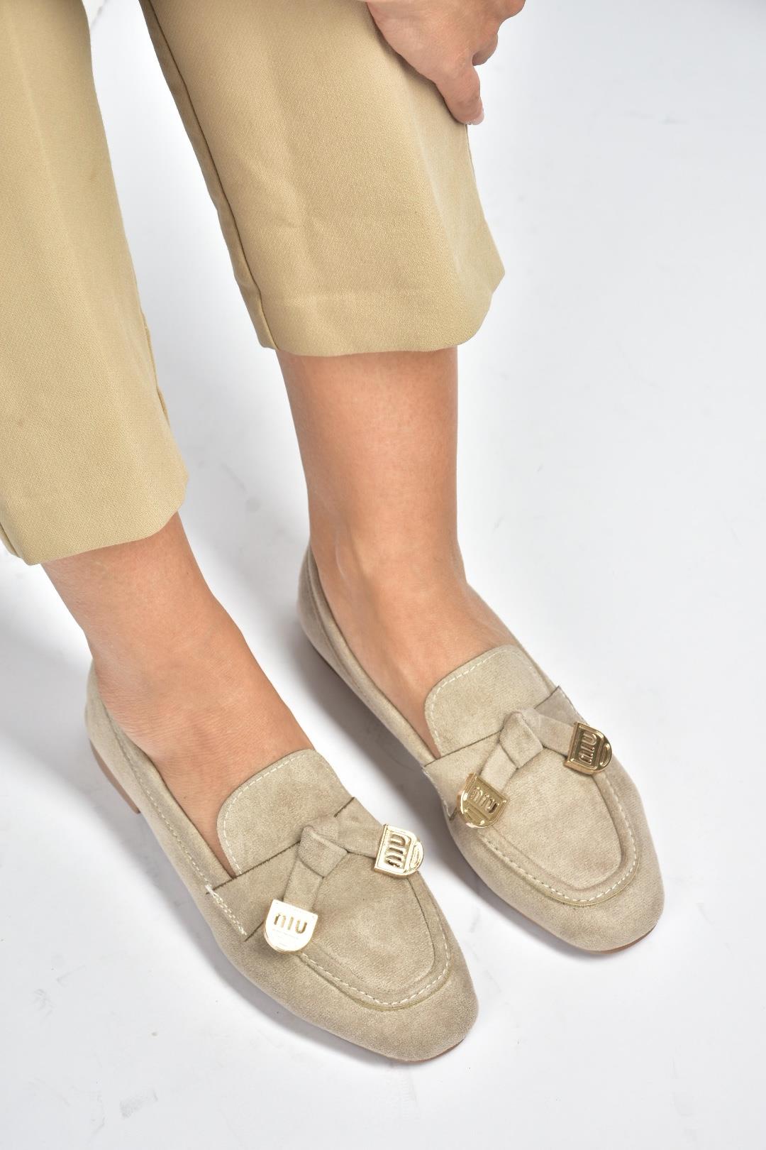 V250017402 Vizon Süet Günlük Kadın Ayakkabı