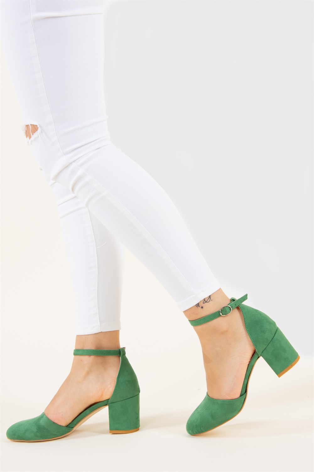 Yeşil Kadın Topuklu Ayakkabı D422008202