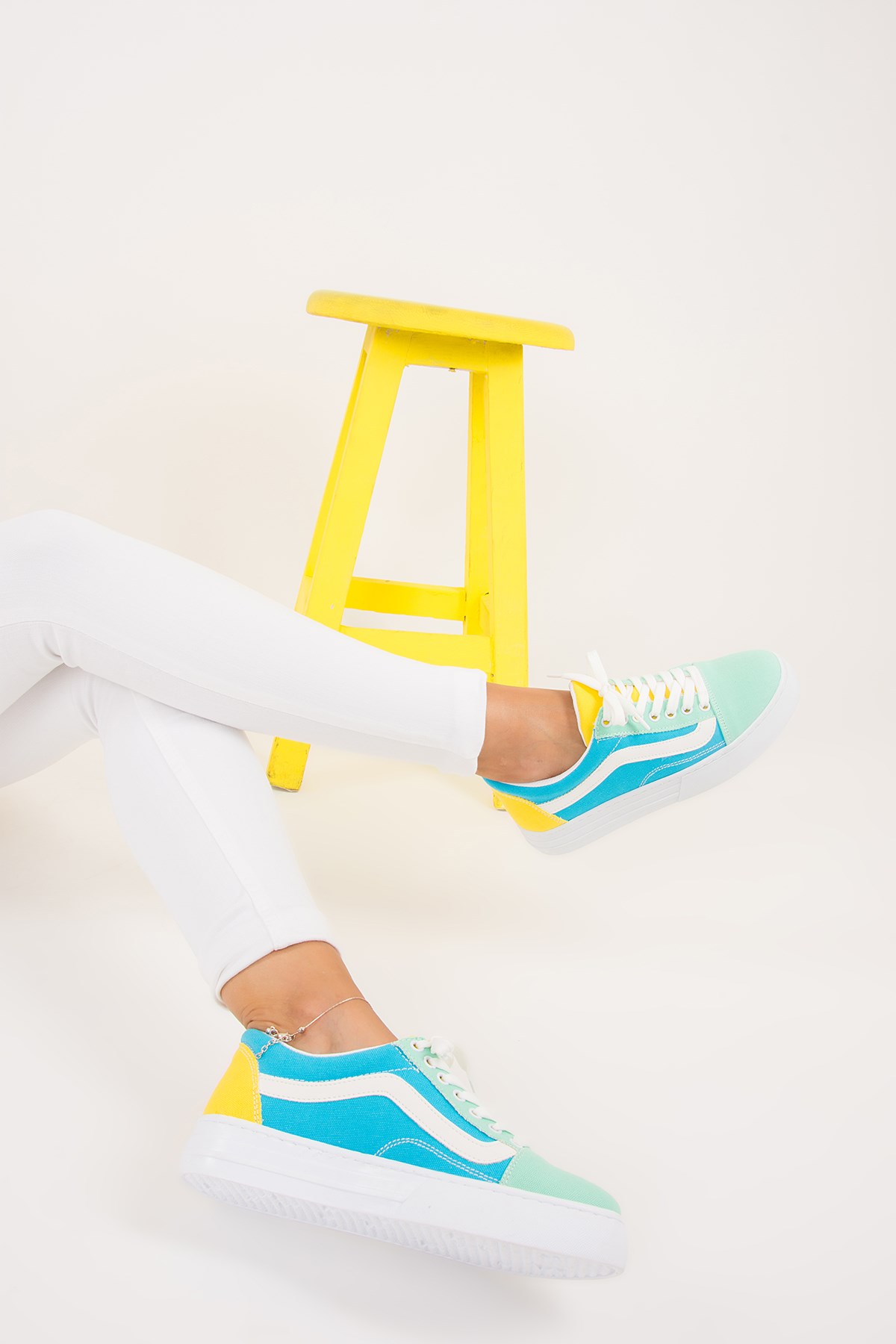Yeşil/Mavi/Sarı Kadın Sneakers F652060005