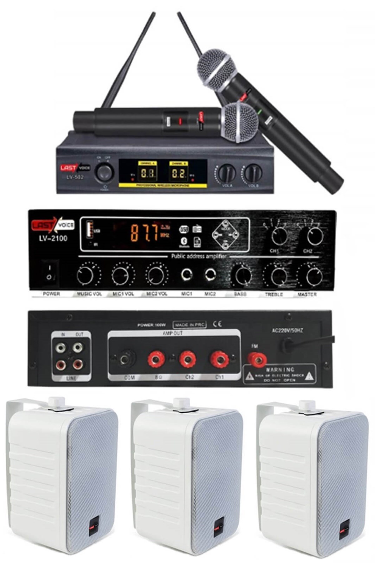 Lastvoice Hoparlör ve Anfi Mağaza Ses Sistemi Soft Plus Paket-2