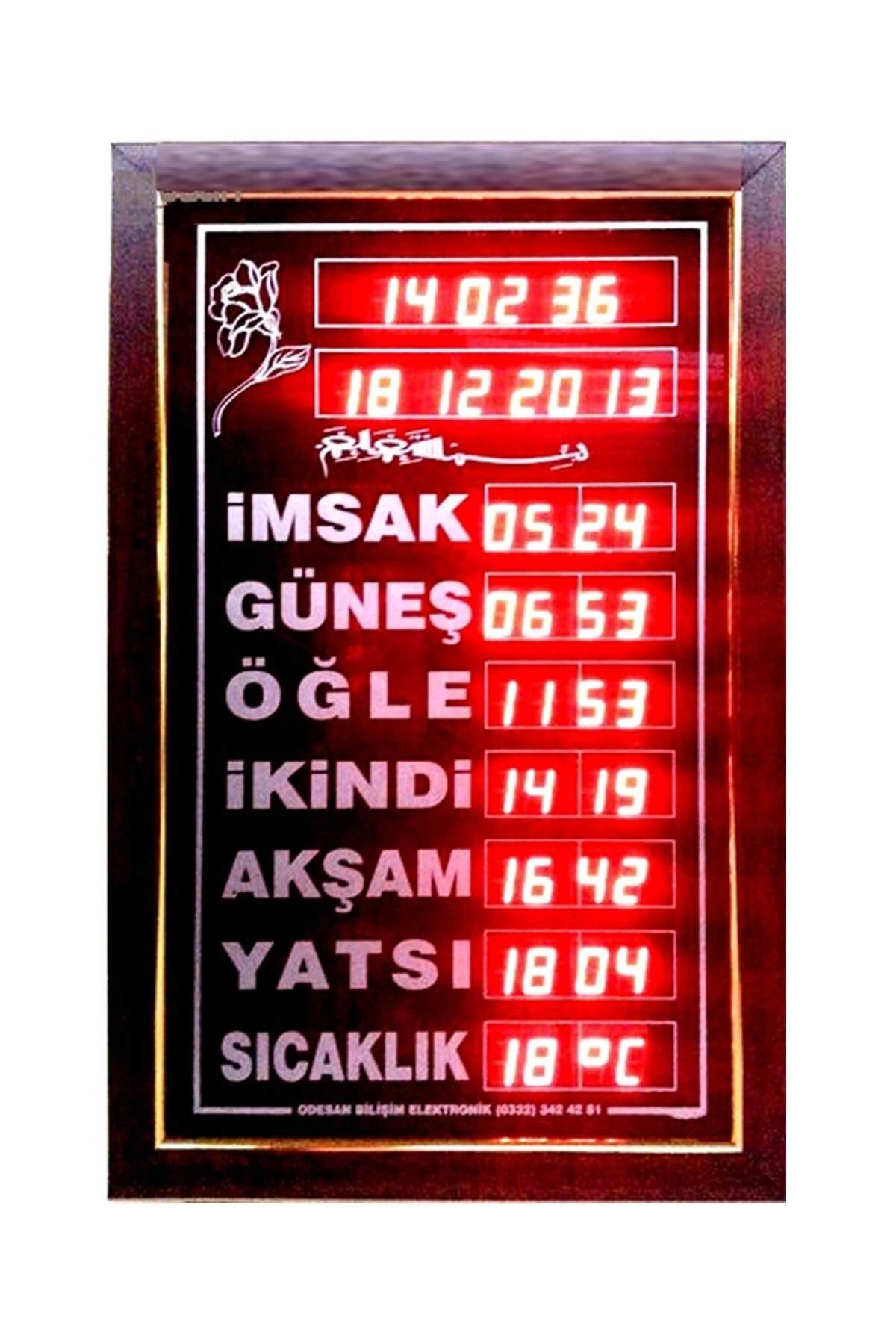 Ev ve Büro Tipi Dijital Vakitmatik ( Ezan Okuyan Saat İmsakiye 35x23 cm )