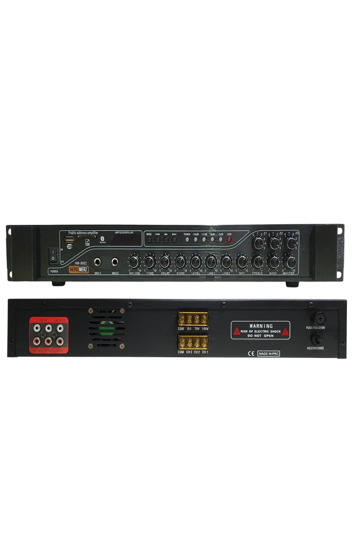 Hepa Merz Hm-3002 3 Bölgeli Anfi 300 Watt Trafolu Usb (3x100W)