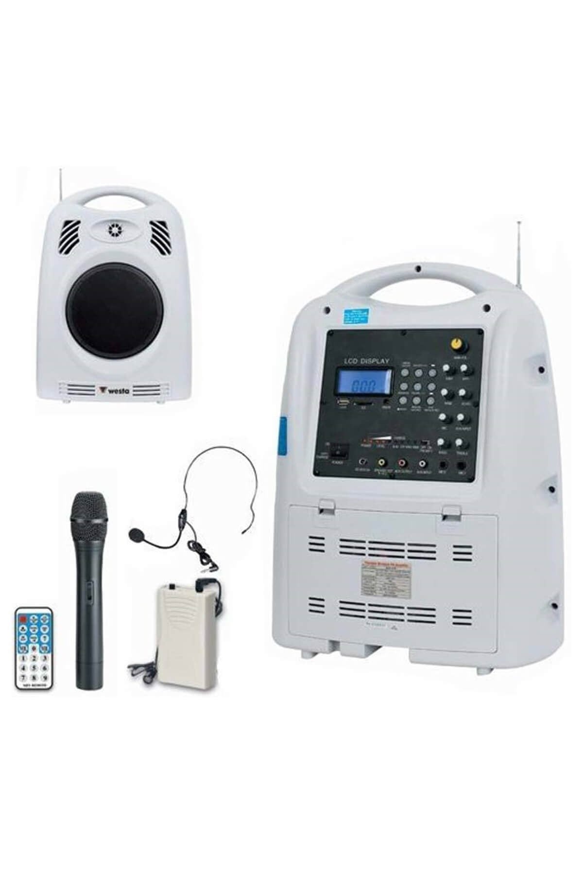 Westa Wap-679 Seyyar Portatif Ses Sistemi Yaka+EL+Kulaklık