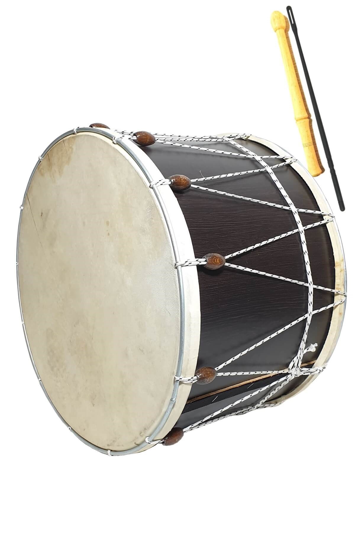 HHD-46 46 cm Çift Taraf Deri Asma Davul Folklör Davulu ( Tokmak ve Çubuk Hediye )