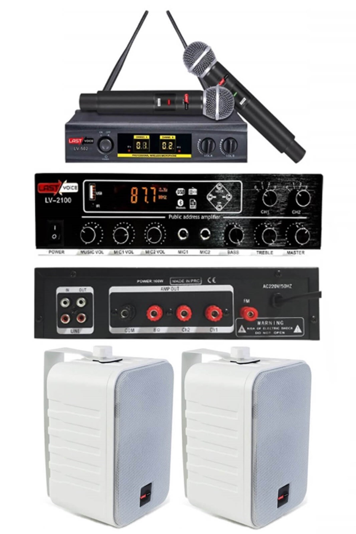 Lastvoice Hoparlör ve Anfi Mağaza Ses Sistemi Soft Plus Paket-1