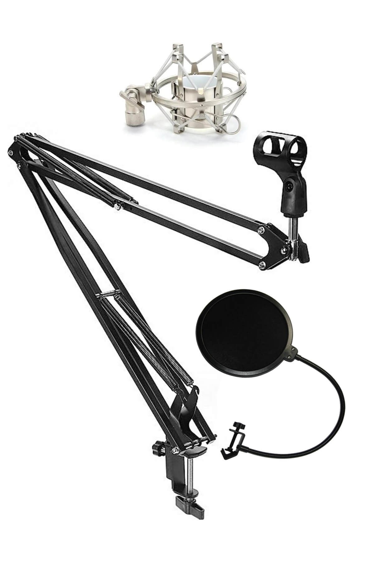 Lastvoice NB40 Mikrofon Standı + Pop Filter + Shock Mount (50x50 Büyük Boy)