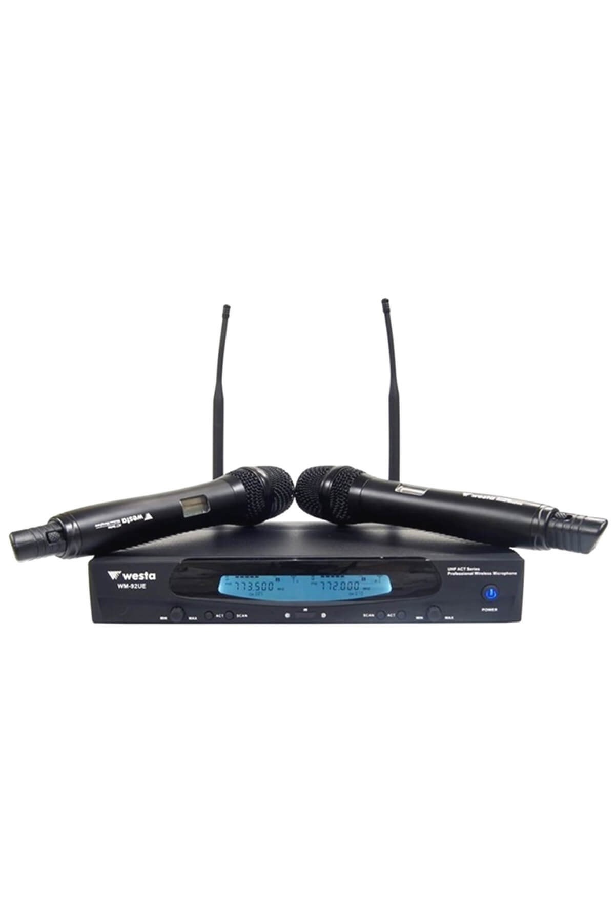 Westa Wm-92UE İkili Telsiz Kablosuz EL Mikrofonu