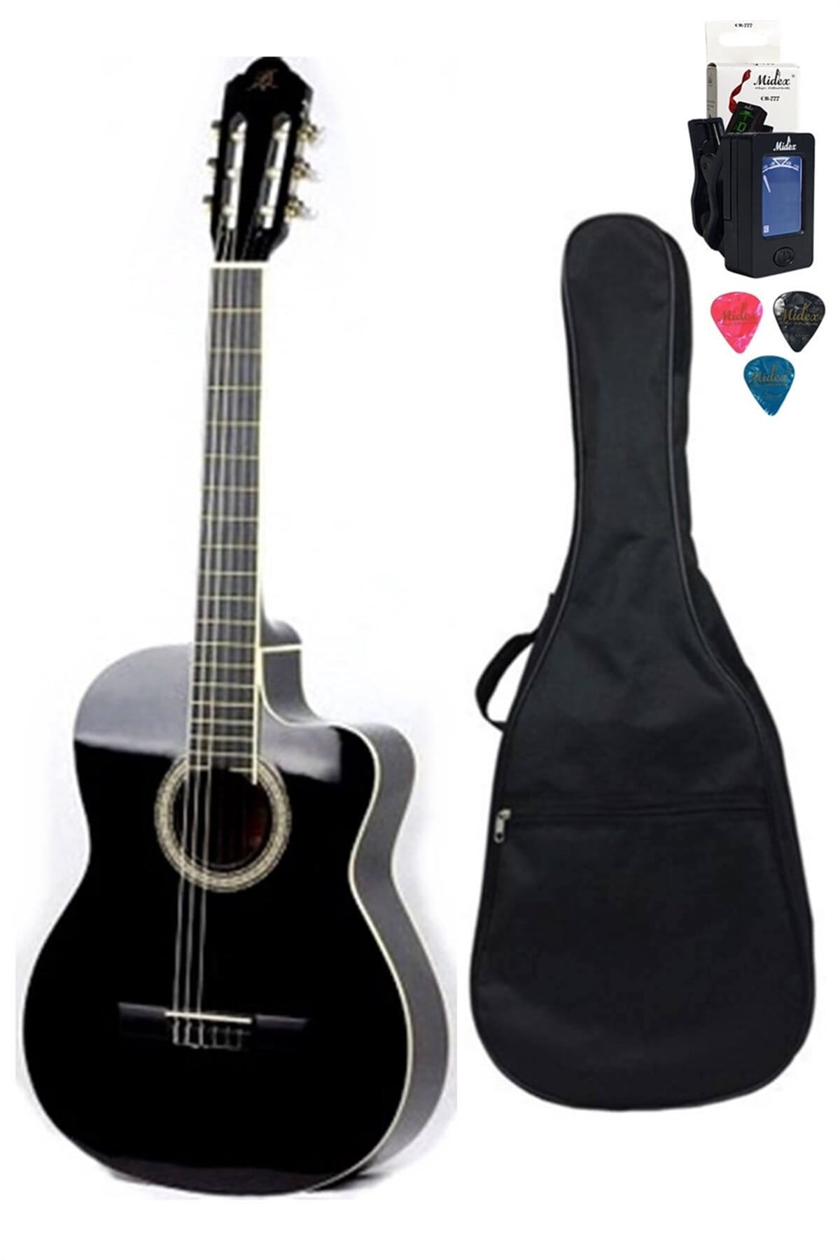 Barcelona Lc 3900 Cbk Cutaway Siyah Klasik Gitar (Tuner Kılıf Pena Hediye)