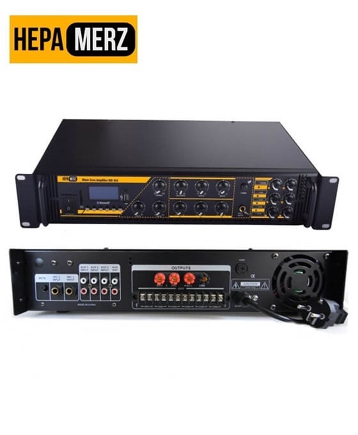 Hepa Merz HM250 - 6 Bölgeli Anfi 250 Watt 6 Zone Mikser Amfi Usb Bluetooth