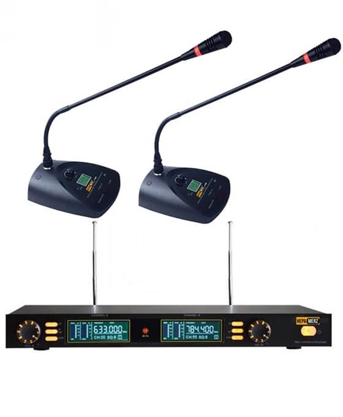 Hepa Merz HM-8002M Dijital UHF Telsiz Kablosuz Masa Kürsü Mikrofonu